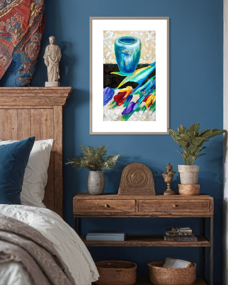 Tulips and dragon vase